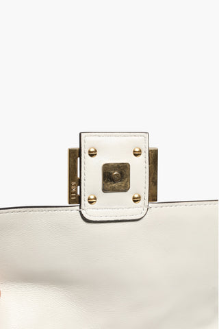 FF Embossed Baguette Nappa Leather Bag
