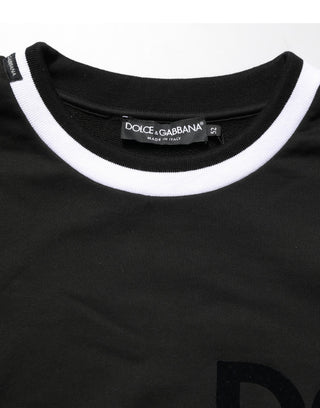 Black DGLogo Print Cotton Sweatshirt Sweater