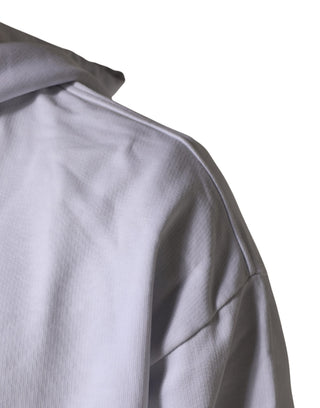 Sudadera Blanca de Algodón con Capucha y Estampado de Logo