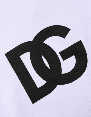 Sudadera Blanca de Algodón con Capucha y Estampado de Logo