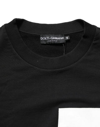 Black Logo Milano Cotton Sweatshirt Sweater