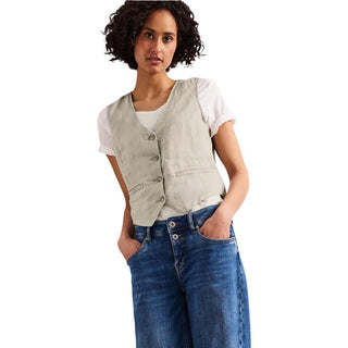 Beige Linen Waistcoat