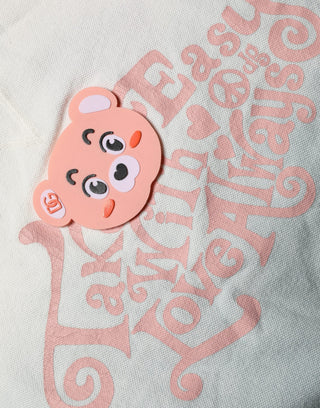 Grünes Batik-T-Shirt mit Rundhalsausschnitt und Grafikprint aus Baumwolle