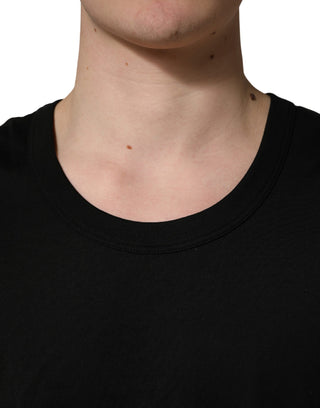 Black Cotton Sleeveless Men Tank Top T-shirt