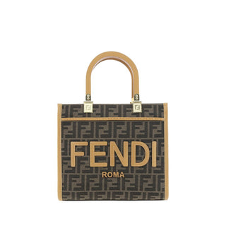 Brown Fabric Shoulder Bag