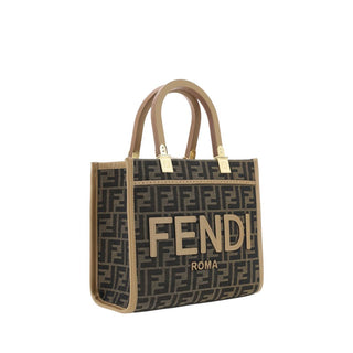 Brown Fabric Shoulder Bag