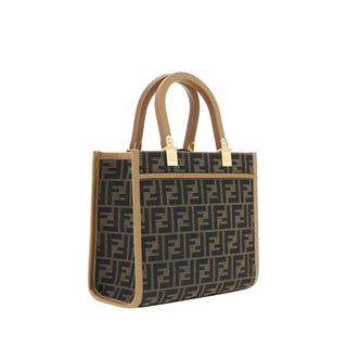 Brown Fabric Shoulder Bag