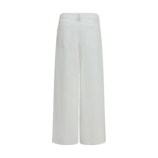 Pantalones casuales de algodón blanco