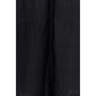 Schwarzes Baumwoll-Freizeitkleid