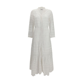 White Cotton Casual Dress