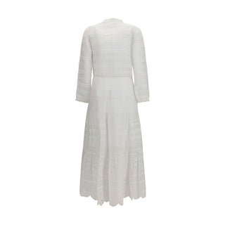 White Cotton Casual Dress