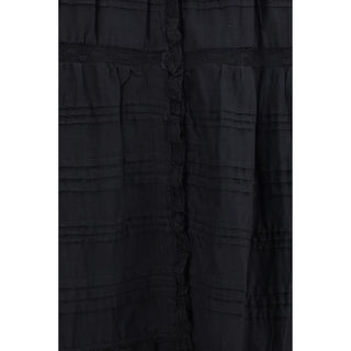 Black Cotton Casual Dress