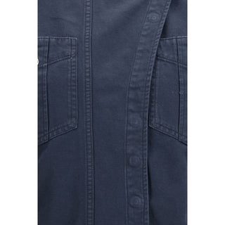 Blue Cotton Casual Dress
