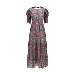 Purple Cotton Casual Dress