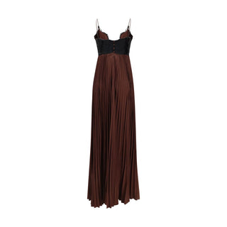 Brown Polyester Casual Dress