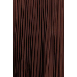 Brown Polyester Casual Dress