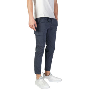 Blaue Cargo-Hose aus Baumwolle