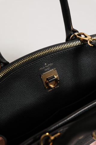 Handtasche City Steamer aus pinkfarbenem und schwarzem Leder