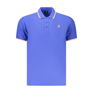Blaues Herren-Poloshirt aus Baumwolle