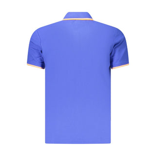 Blaues Herren-Poloshirt aus Baumwolle