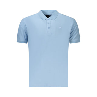 Azzurro Baumwoll-Polohemd für Herren