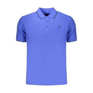 Blue Cotton Men's Polo Shirt