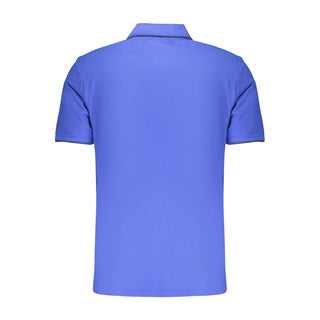 Blue Cotton Men's Polo Shirt