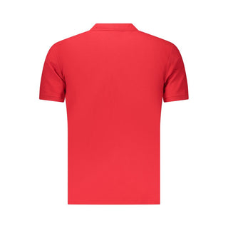 Polo rojo de algodón para hombre