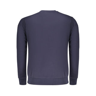 Blue Cotton Men Sweatshirt