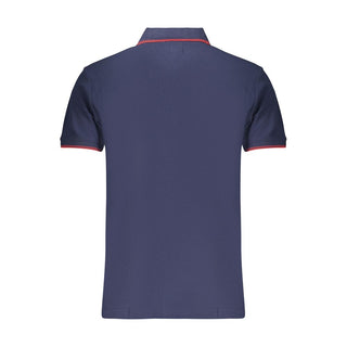 Blaues Herren-Poloshirt aus Baumwolle