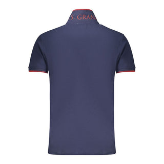 Blaues Herren-Poloshirt aus Baumwolle