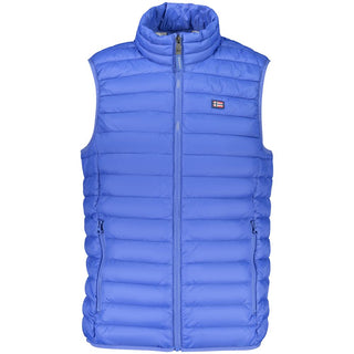 Blaue Herrenweste aus Polyester