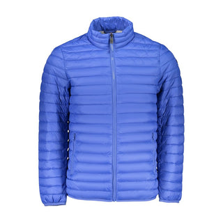 Blue Polyamide Men Jacket