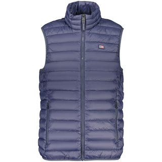 Chaqueta azul de poliéster para hombre