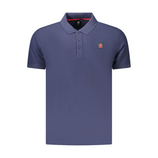 Polo para hombre de algodón azul