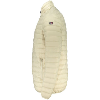 Beige Polyamid Herrenjacke