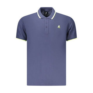 Polo para hombre de algodón azul