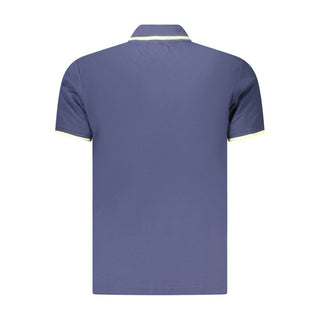 Polo para hombre de algodón azul