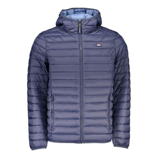 Blaue Polyamid-Herrenjacke