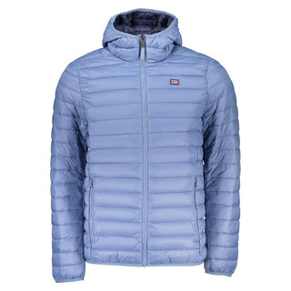 Blue Polyamide Men Jacket