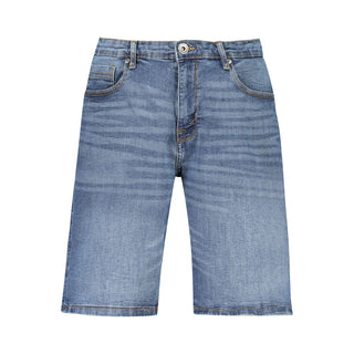 Pantalones cortos para hombre de algodón azul