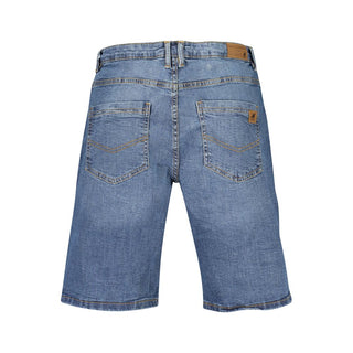 Pantalones cortos para hombre de algodón azul