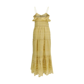 Beige Cotton Casual Dress