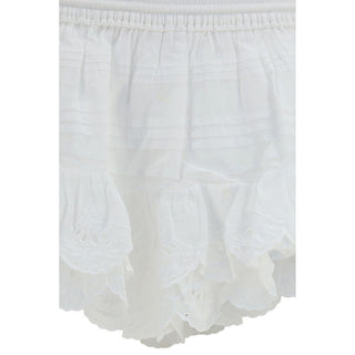 Bermudas blancas de algodón