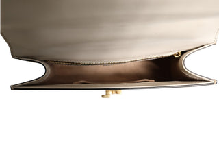 White Calfskin Leather Sylvie Crossbody Bag