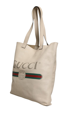 Bolso tote blanco con logo de Web Sherry impreso