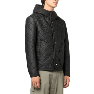 Black Polyester Full-Length Jacket