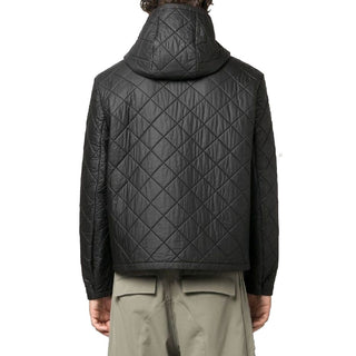 Black Polyester Full-Length Jacket