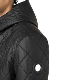 Black Polyester Full-Length Jacket