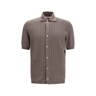 Brown Cotton Polo Shirt